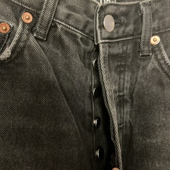 BDG relaxed Straight Distressed Black Jeans Size 28 - Picture 5 of 7